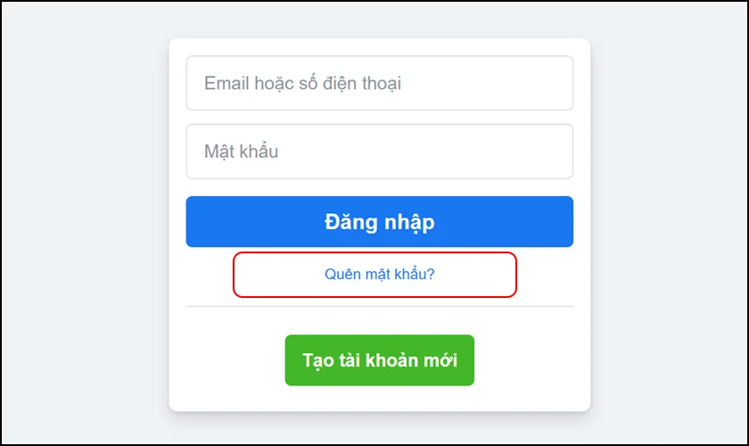 Nhấn Qu&ecirc;n mật khẩu để khắc phục lỗi bị từ chối truy cập Facebook