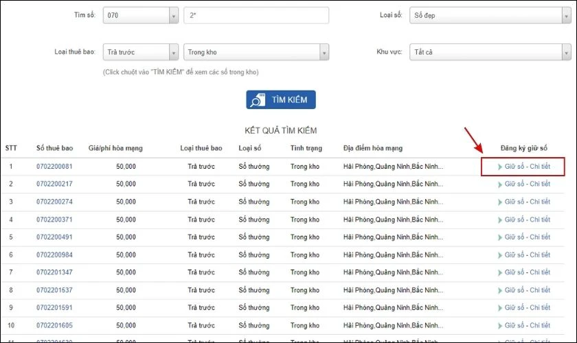 Lướt l&ecirc;n hoặc xuống để t&igrave;m số y&ecirc;u th&iacute;ch v&agrave; nhấn v&agrave;o lệnh Giữ số - Chi tiết