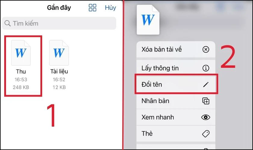 C&aacute;ch đổi t&ecirc;n file Word tr&ecirc;n điện thoại&nbsp;