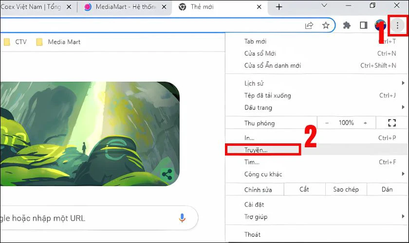 Kết nối laptop với tivi qua Chromecast