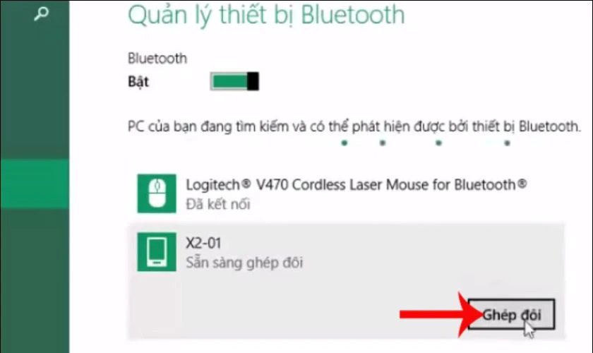 Chọn thiết bị loa Bluetooth trong danh s&aacute;ch hiển thị, sau đ&oacute; nhấn Gh&eacute;p đ&ocirc;i