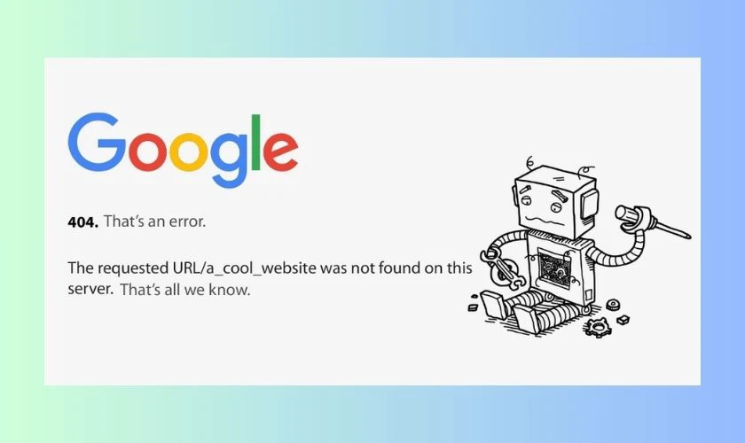 URL bị thay đổi không đúng gây ra lỗi 404 trên điện thoại phải khắc phục