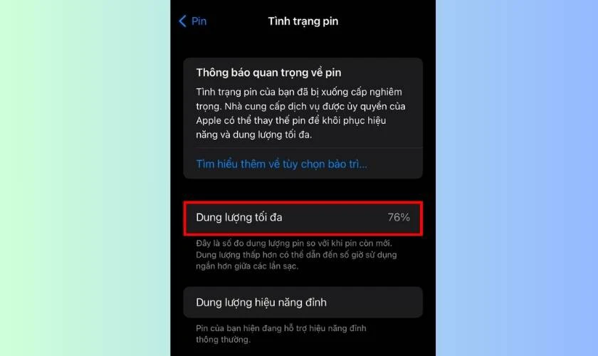 Hướng dẫn kiểm tra độ chai pin của iPhone