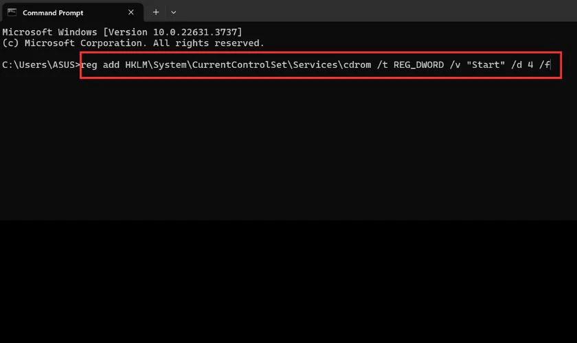 C&aacute;ch kh&oacute;a cổng USB tr&ecirc;n m&aacute;y t&iacute;nh bằng Command Prompt bước 2