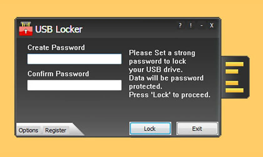 Kh&oacute;a cổng USB bằng USB Locker