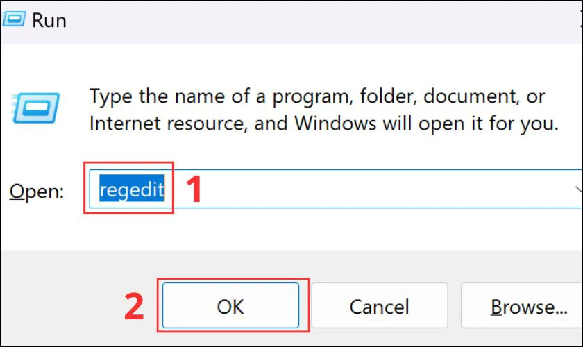 Nhấn tổ hợp ph&iacute;m Windows + R để mở hộp thoại Run