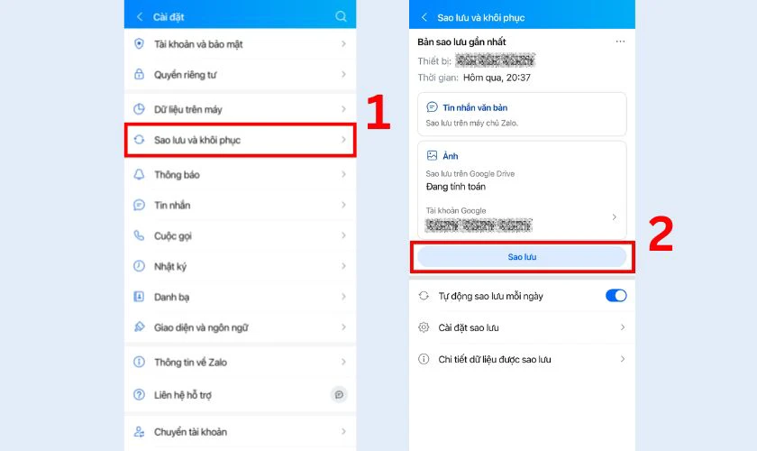 Lưu &yacute; khi kh&ocirc;i phục tin nhắn Zalo đ&atilde; x&oacute;a chưa sao lưu tr&ecirc;n iPhone