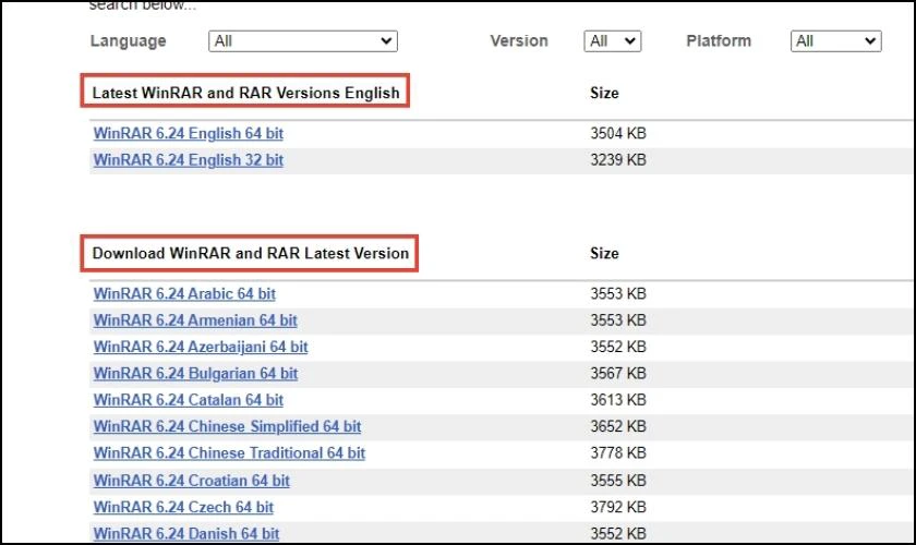 N&acirc;ng cấp WinRAR khi kh&ocirc;ng giải n&eacute;n được file RAR