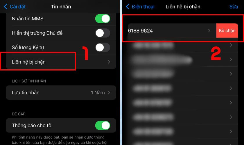 Nếu có số của tổng đài ngân hàng thì hãy bỏ chặn