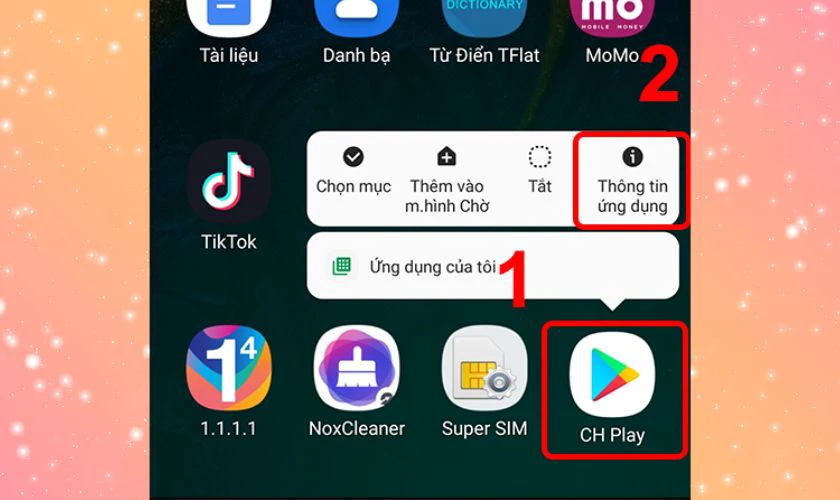 X&oacute;a cache v&agrave; dữ liệu của Google Play Store