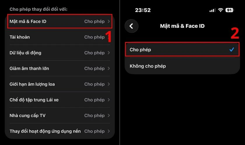 Kiểm tra các giới hạn và cấu hình trên iPhone