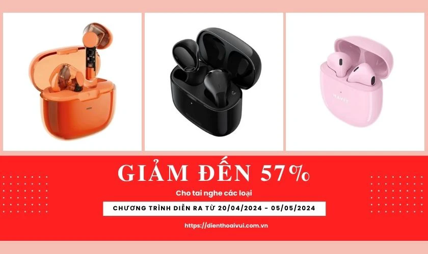 Sale 30/4 1/5 tai nghe giảm đến 57%