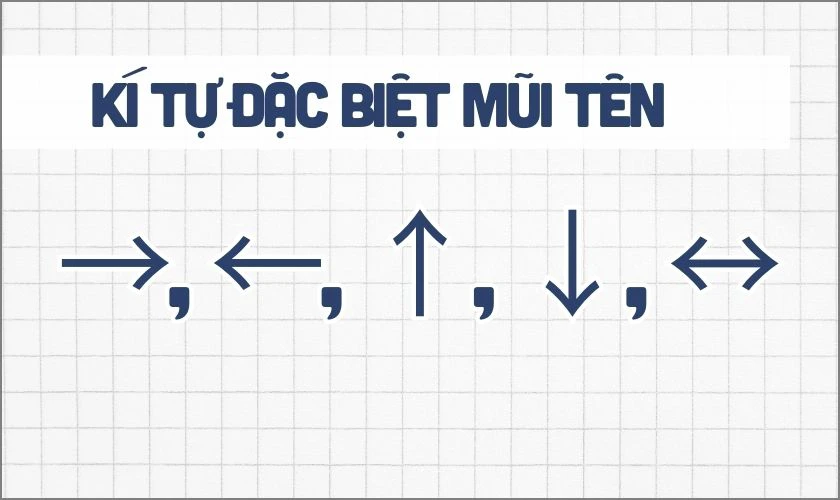 Kí tự đặc biệt mũi tên