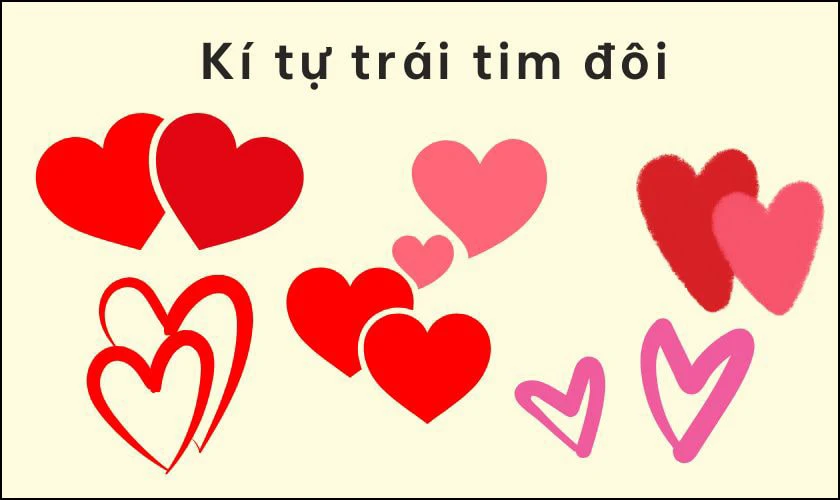 K&iacute; tự tr&aacute;i tim đ&ocirc;i