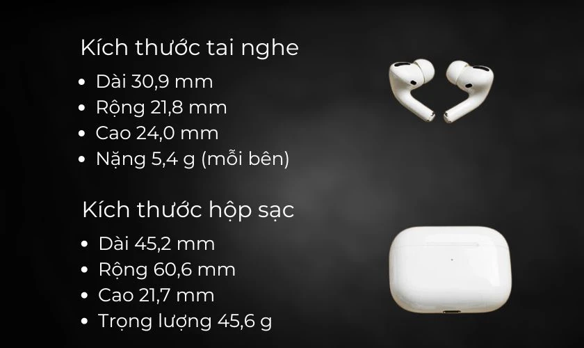 K&iacute;ch thước AirPod Pro