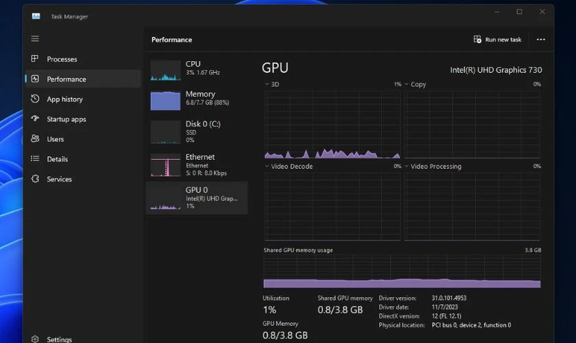 Kiểm tra GPU tr&ecirc;n m&aacute;y t&iacute;nh