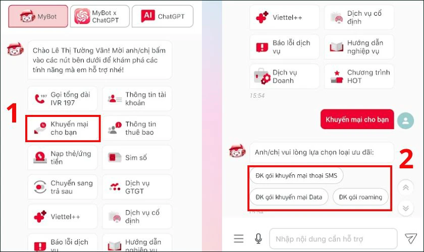 Kiểm tra g&oacute;i cước Viettel khuyến m&atilde;i d&agrave;nh ri&ecirc;ng cho thu&ecirc; bao
