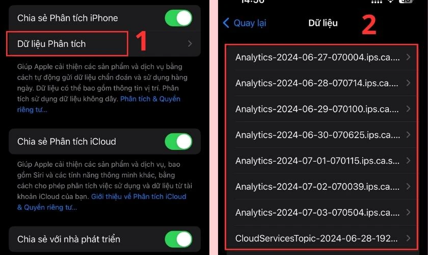 Kiểm tra iPhone đ&atilde; thay linh kiện chưa với d&ograve;ng chữ &ldquo;Panic Full&rdquo; v&agrave; &ldquo;Reset Counter&rdquo; bước 2