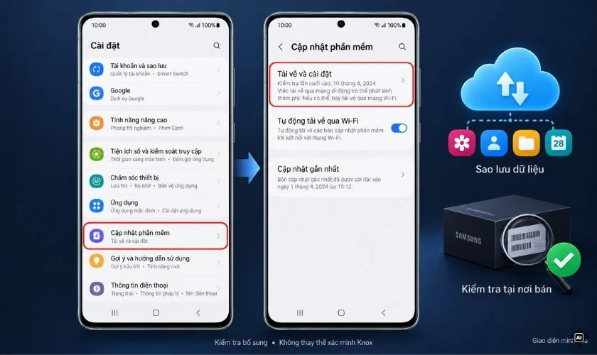 Kiểm tra khả năng cập nhật phần mềm