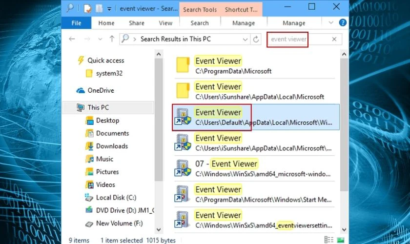 Mở Menu Start tr&ecirc;n m&agrave;n h&igrave;nh Windows v&agrave; nhập từ kh&oacute;a 
