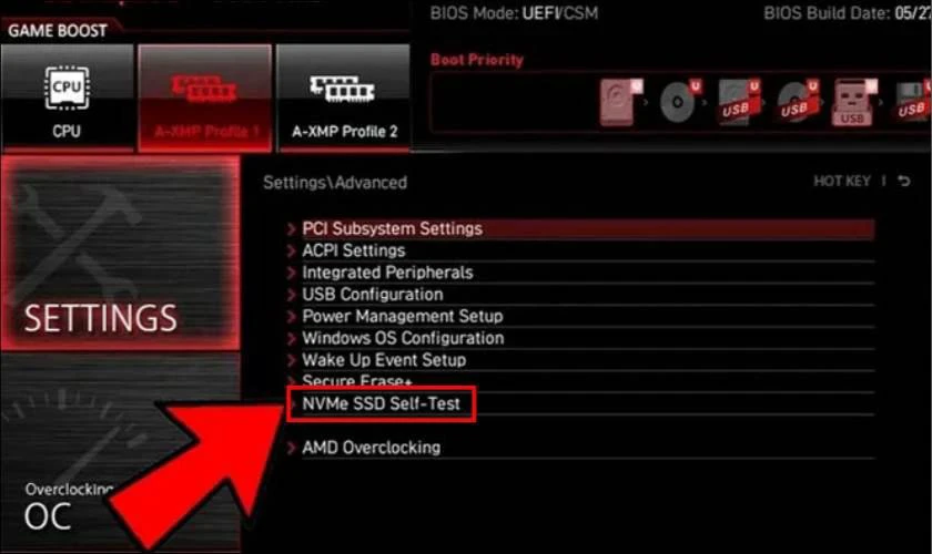 Kiểm tra ổ cứng bằng cách kiểm tra BIOS