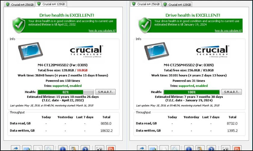 SSD Life là một phần mềm chuyên dụng giúp kiểm tra tình trạng sức khỏe