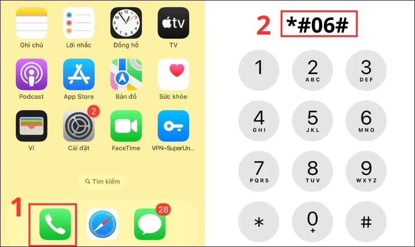 Kiểm tra nguồn gốc iPhone bằng ứng dụng điện thoại
