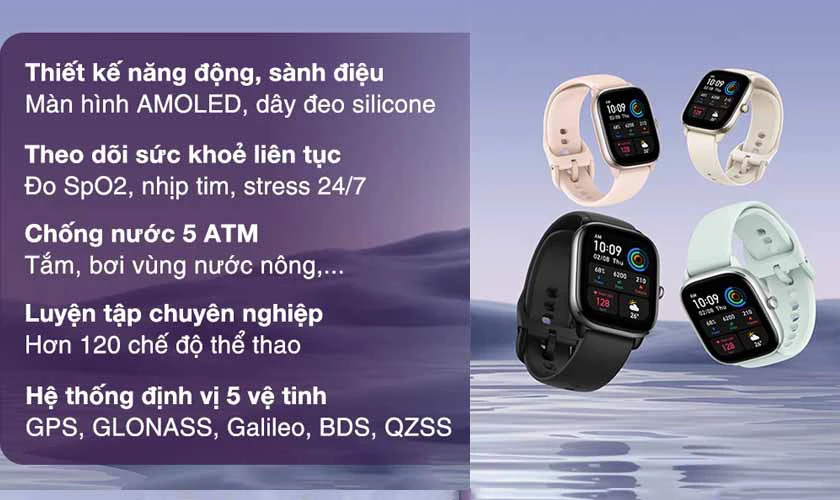 Amazfit GTS 4 mini - Đồng hồ th&ocirc;ng minh định vị gi&aacute; tốt cho trẻ em