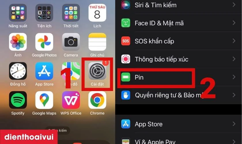 Kiểm tra dung lượng pin iPhone
