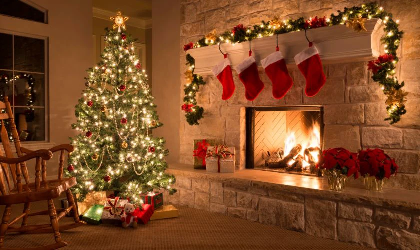 Ph&ocirc;ng nền c&acirc;y th&ocirc;ng Noel cực đẹp