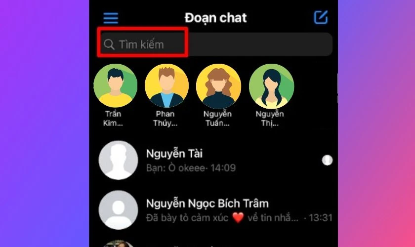 C&aacute;ch x&oacute;a gợi &yacute; t&igrave;m kiếm Messenger tr&ecirc;n iPhone