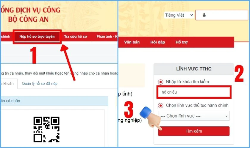 Chọn dịch vụ l&agrave;m hộ chiếu trực tuyến