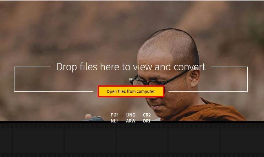 Chọn Open files from computer