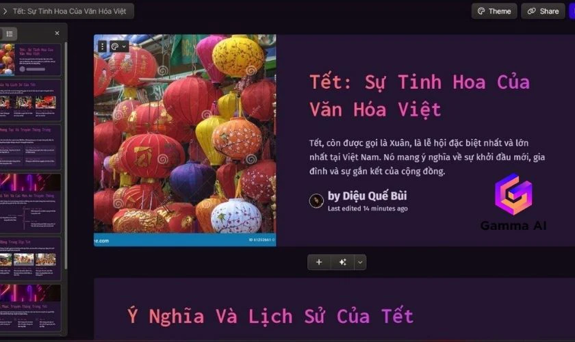 Gamma AI nổi bật nhờ quy trình tạo slide nhanh và đơn giản