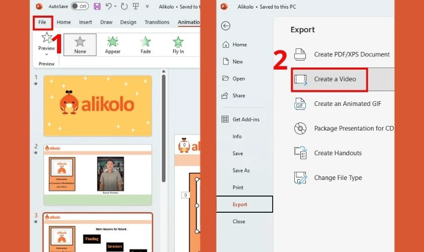 Chuyển PowerPoint sang video