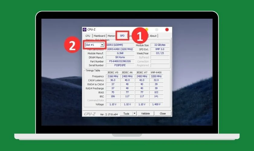 Kiểm tra thông số bằng CPU-Z