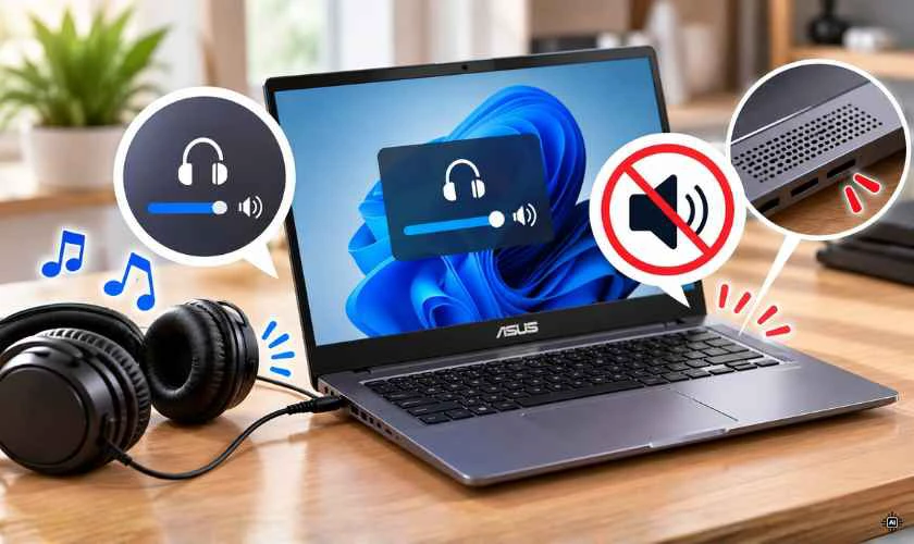 Laptop Asus cắm tai nghe có tiếng nhưng loa ngoài không nghe được là lỗi gì?