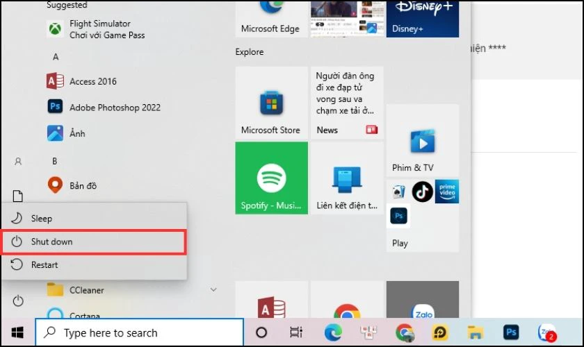 Xử lý bàn phím laptop bị kẹt bằng cách khởi động lại