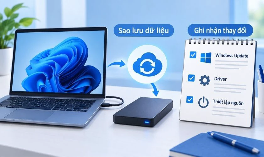 Lưu ý khi xử lý laptop bị treo khi Sleep