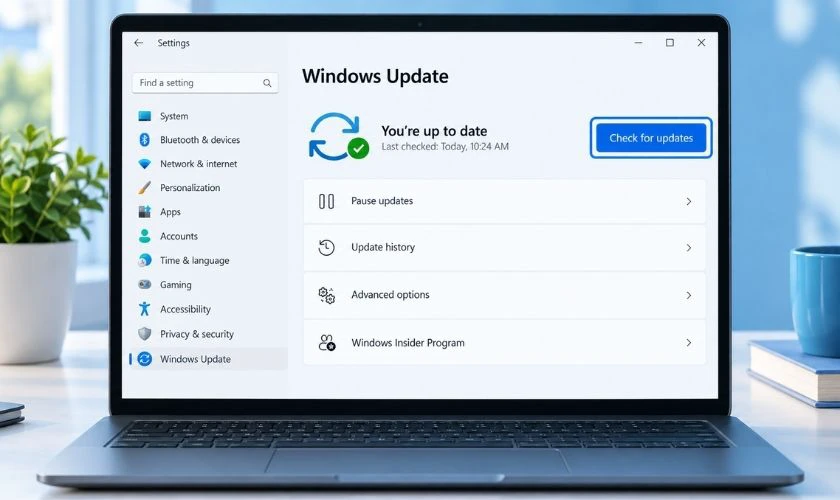 Cập nhật Windows và driver thiết bị