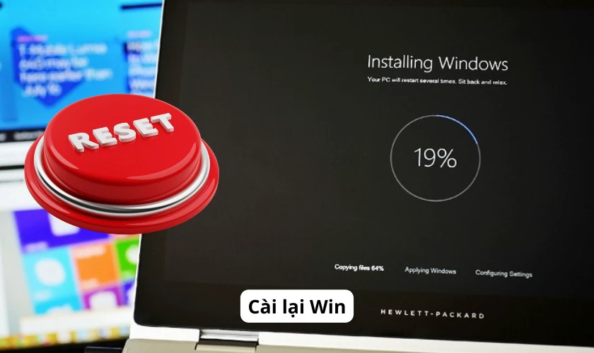 Cài lại hệ điều hành để xử lý lỗi laptop bị treo logo
