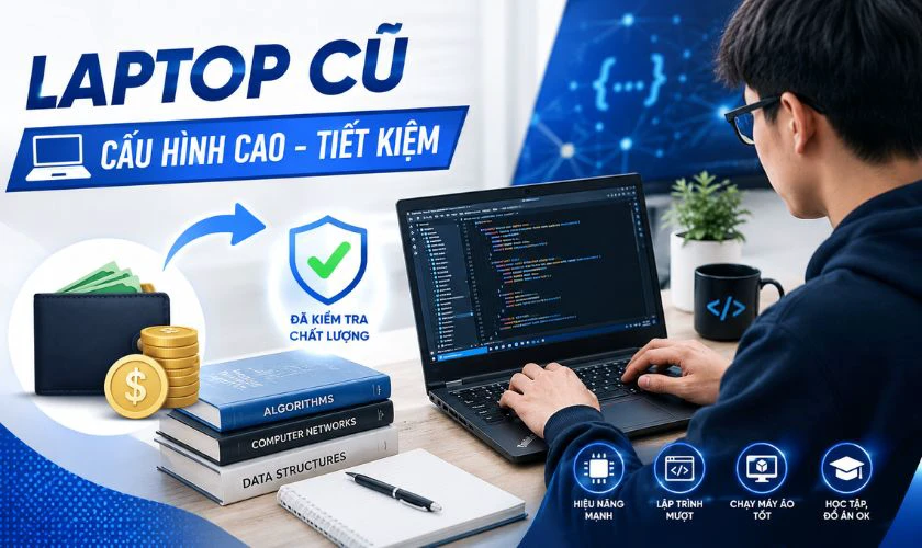 Laptop cho sinh viên công nghệ thông tin: Có nên mua hàng cũ?