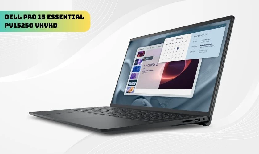 Dell Pro 15 Essential PV15250 VKVKD sở hữu thiết kế màu đen tối giản
