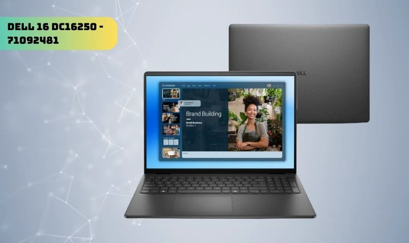 Dell 16 DC16250 - 71092481 sở hữu thiết kế đen lịch lãm chuẩn quân đội