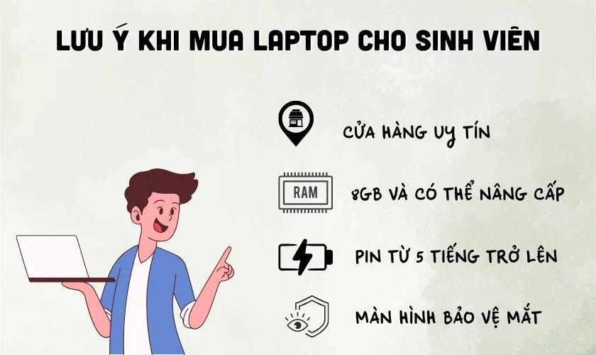 Lưu ý khi mua laptop cho sinh viên