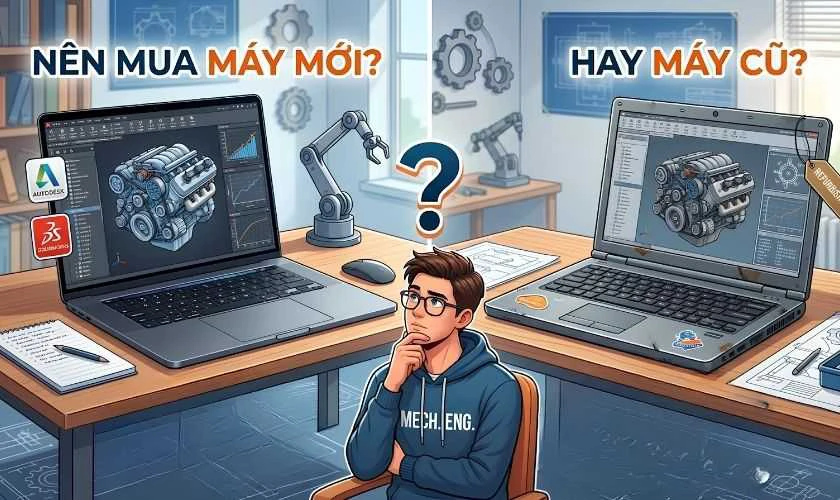 Laptop cho sinh viên cơ khí: Nên mua máy mới hay cũ?