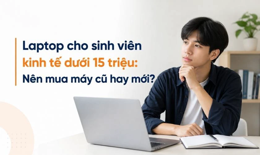Laptop cho sinh viên kinh tế dưới 15 triệu: Nên mua máy cũ hay mới?