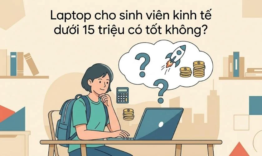 Laptop cho sinh viên kinh tế dưới 15 triệu có tốt không?