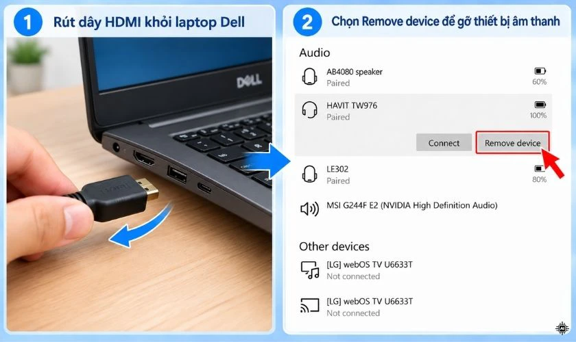 Ngắt HDMI/Bluetooth/tai nghe