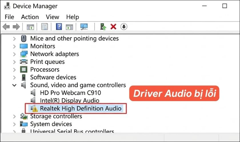 Driver Audio bị lỗi có thể khiến Dell mất tiếng